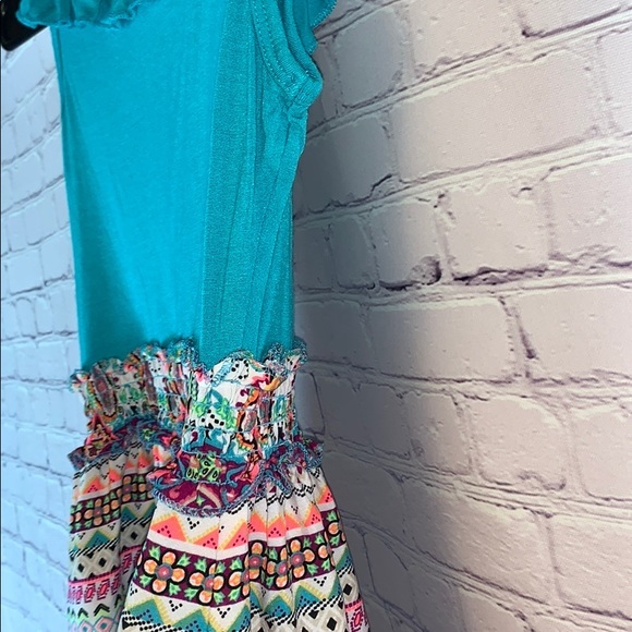 Girls Dress turquoise Aztec Pattern skirt long - Picture 11 of 15